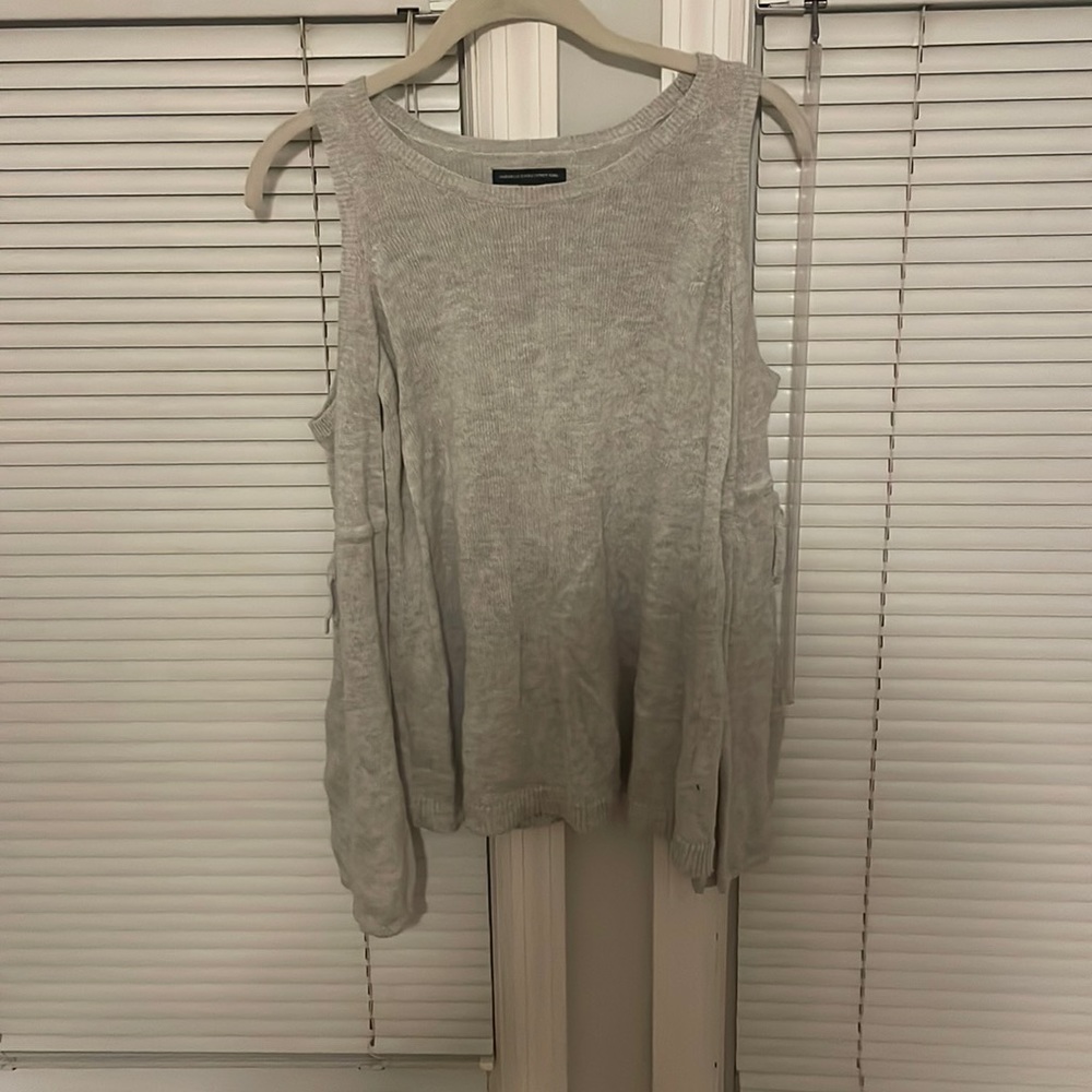 Grey should cut out sweater